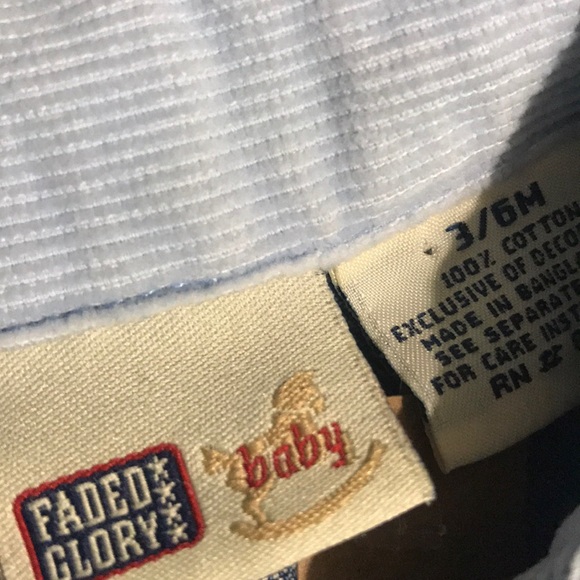 NWOT.  3-6M FADED GLORY JEANS JACKET WITH SNAPS - Picture 2 of 3